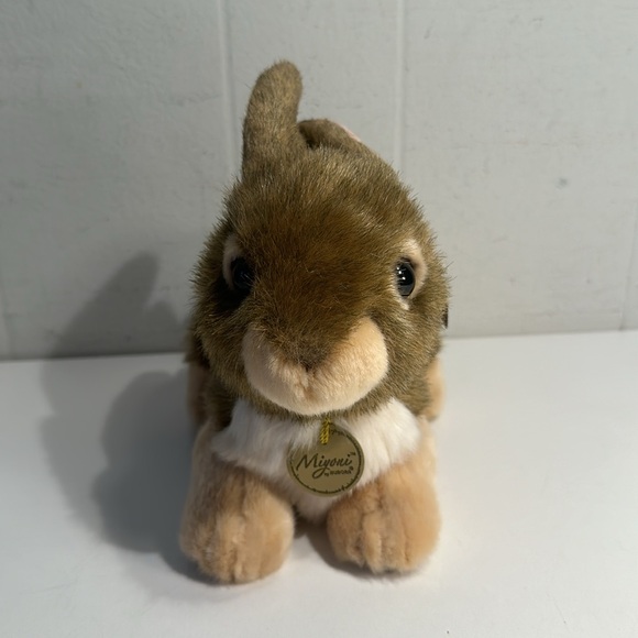 Miyoni by Aurora Eastern Cottontail Rabbit Plush BNWT RARE HARD TO FIND - Picture 2 of 13